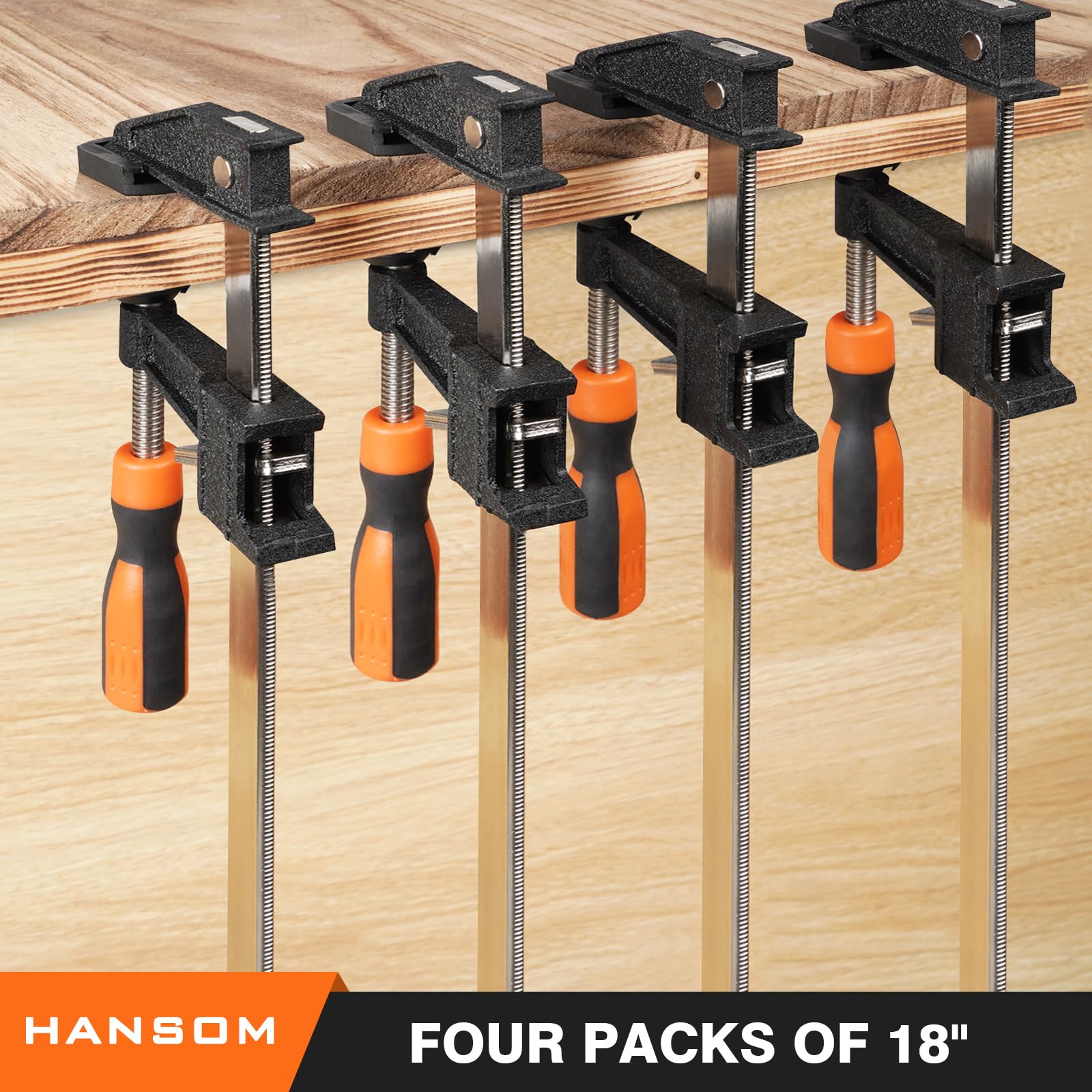 TOOLS TYPE-C QUAD フィン ハニカム　4枚セット HANSOM 4-Pack 18 inch Bar Clamps,Long Wood Clamps Heavy Duty Force