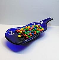 Vista 6 de UpC- Plato de inmersión reciclado para botellas de vino azul cobalto