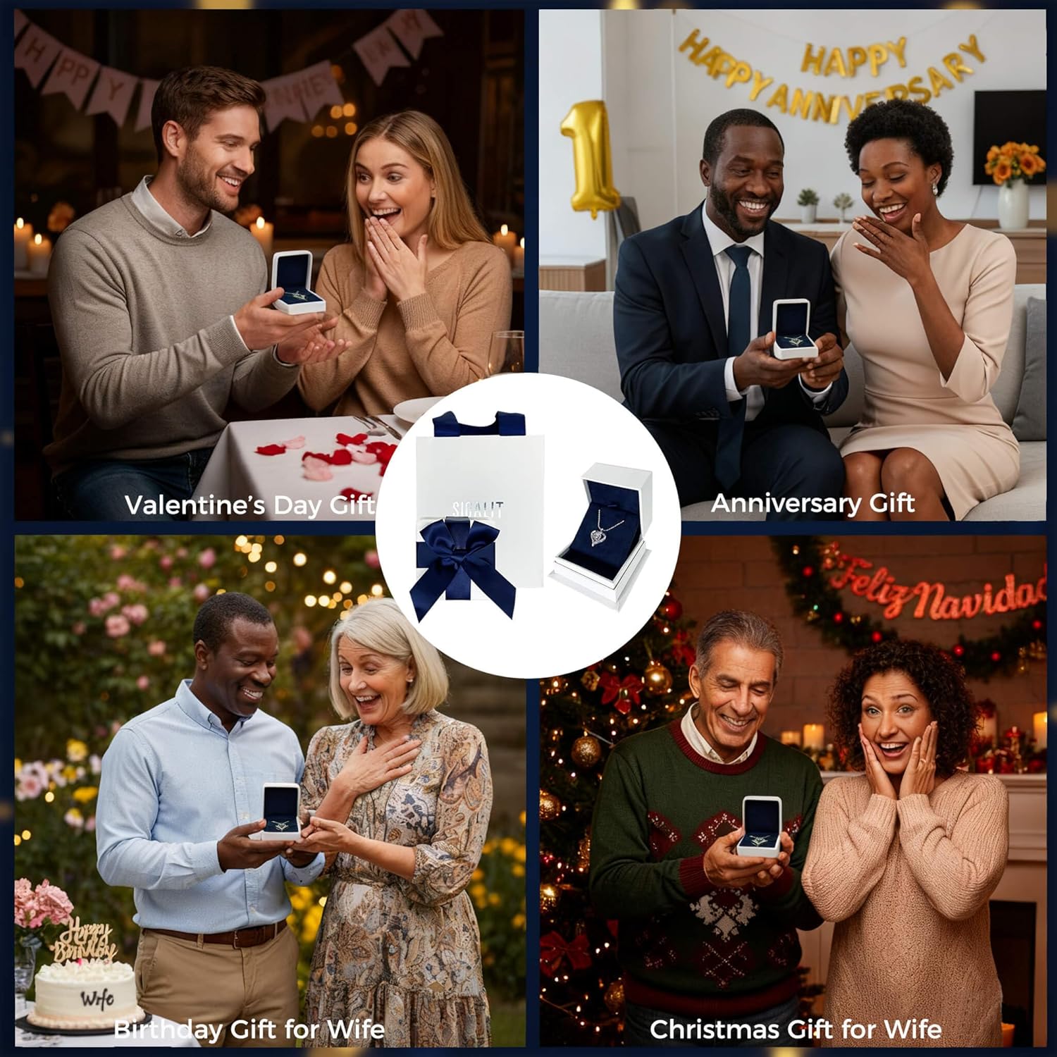 Heart Pendant Necklace for Her Moissanite Lab-Created Gem Jewelry for Women I Love You S925 Sterling Silver Gifts to Wife Girlfriend Mom Daughter Anniversary Birthday Christmas Valentines Day - Image 7