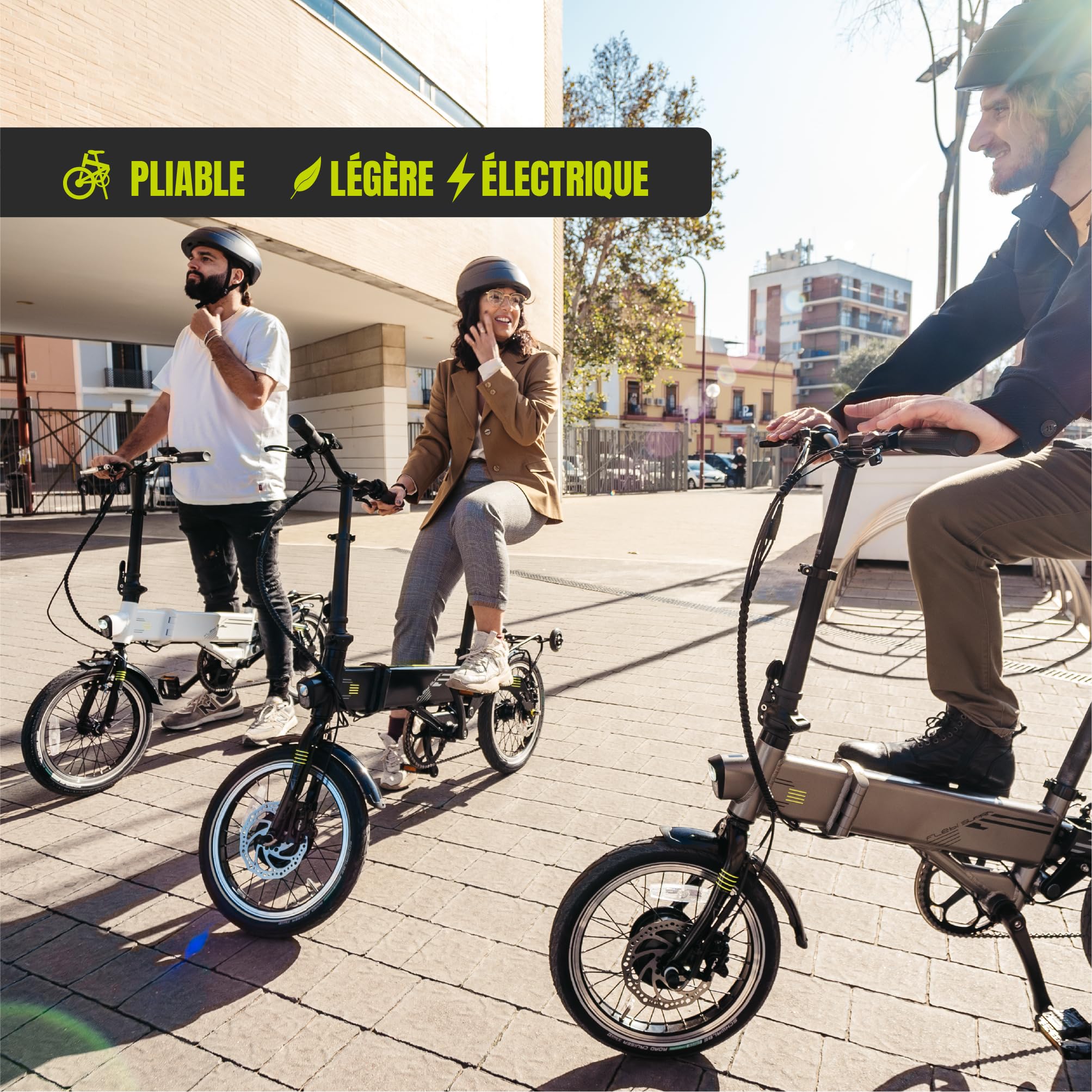 Flebi Supra 4.0+ Vélo Électrique Pliable 16" | Autonomie 100 km | Batterie Amovible 14Ah/504Wh | 7 Vitesses | E-Bike Urbain Unisexe Compact et Léger Femme/Homme