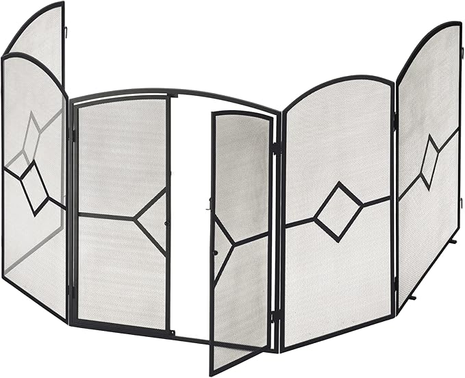 Crannog Extra Large Heavy Duty Fire Guard Screen With Front Door