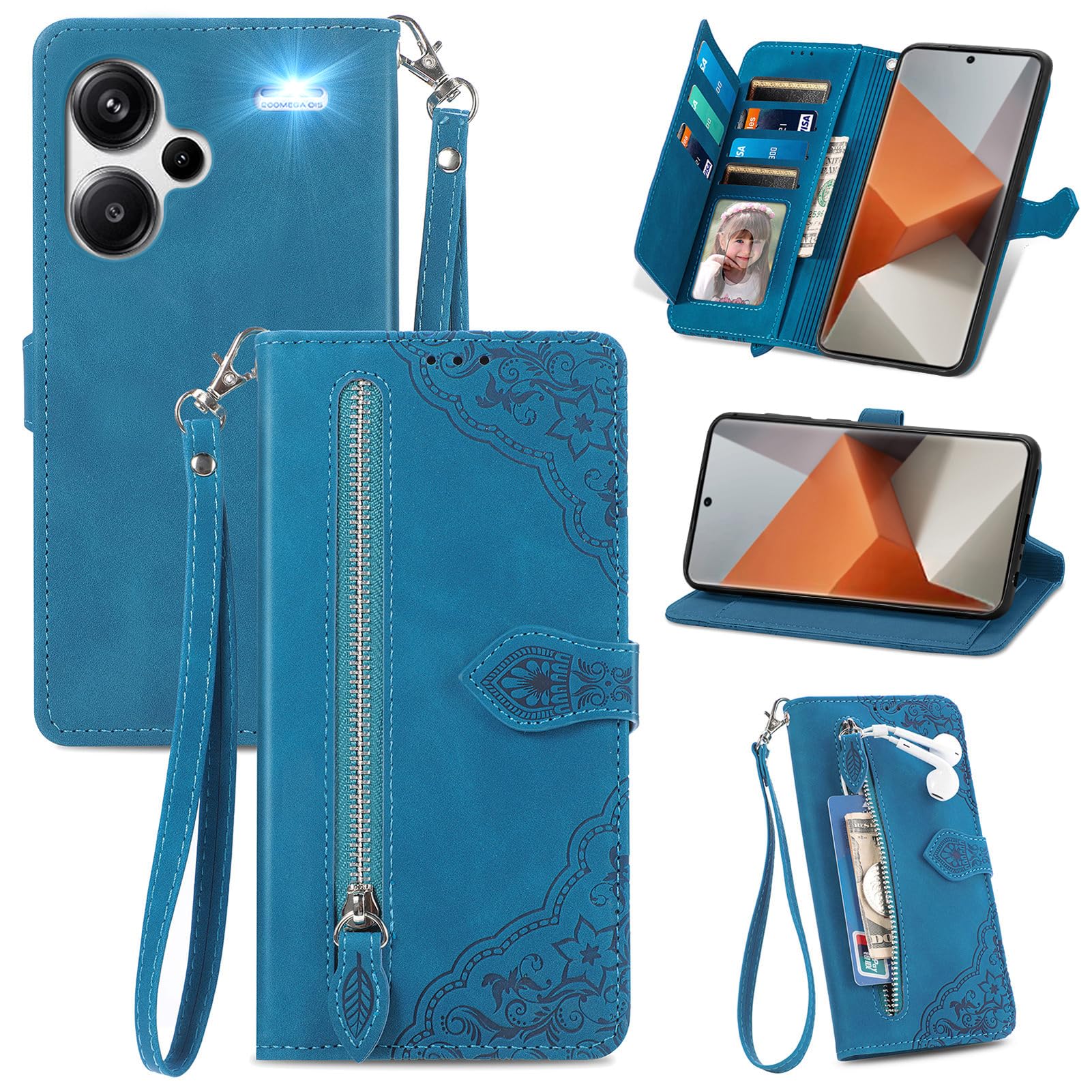 MOJIA Custodia Portafoglio Per Xiaomi Redmi Note 13 PRO+ (Plus) 5G