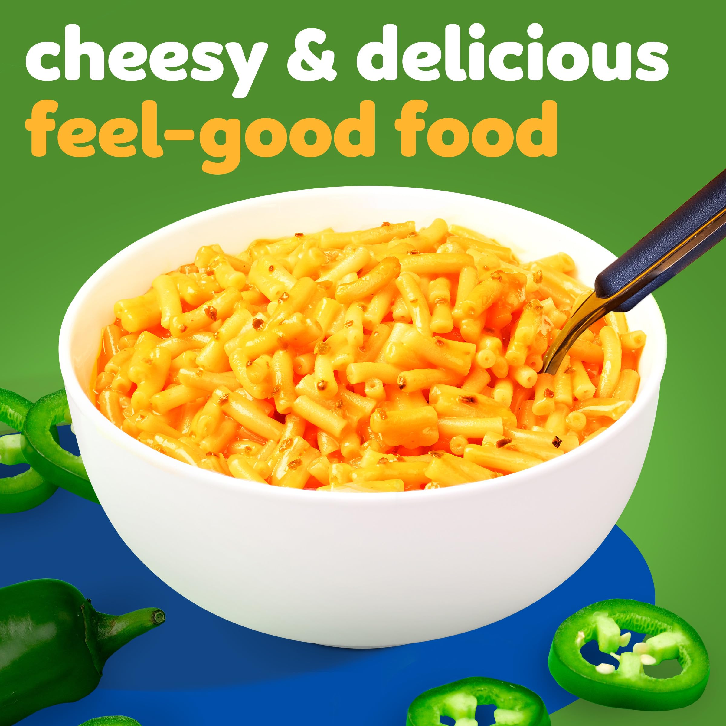 Kraft Mac and Cheese, 4 Cups, for Easy Dinner or Dinner Sides, Jalapeño Flavored with Other Natural Flavors, No Artificial Flavors, Preservatives or Dyes, 2.05 oz