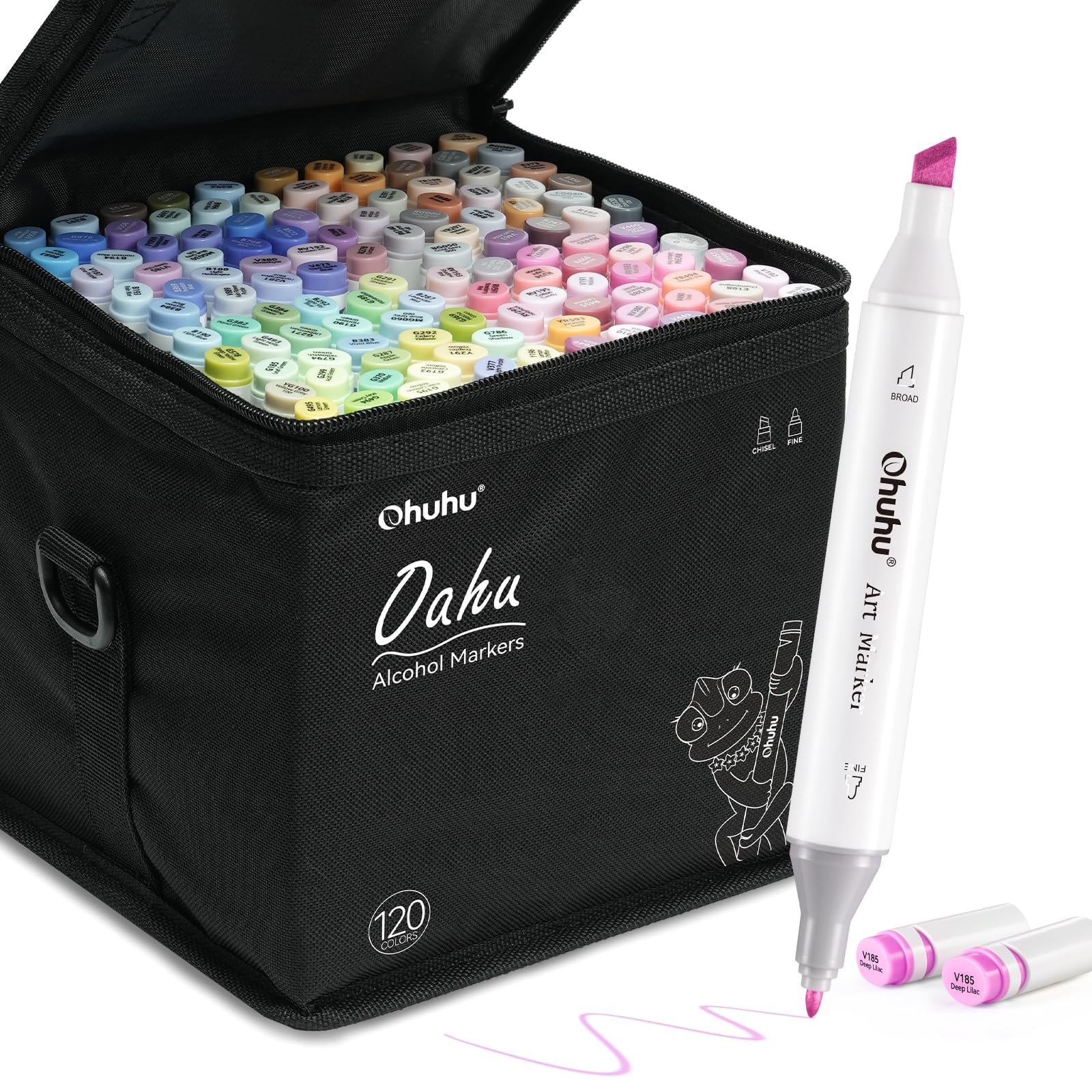 Ohuhu Set de marcador de 120 cores para artistas, série Oahu