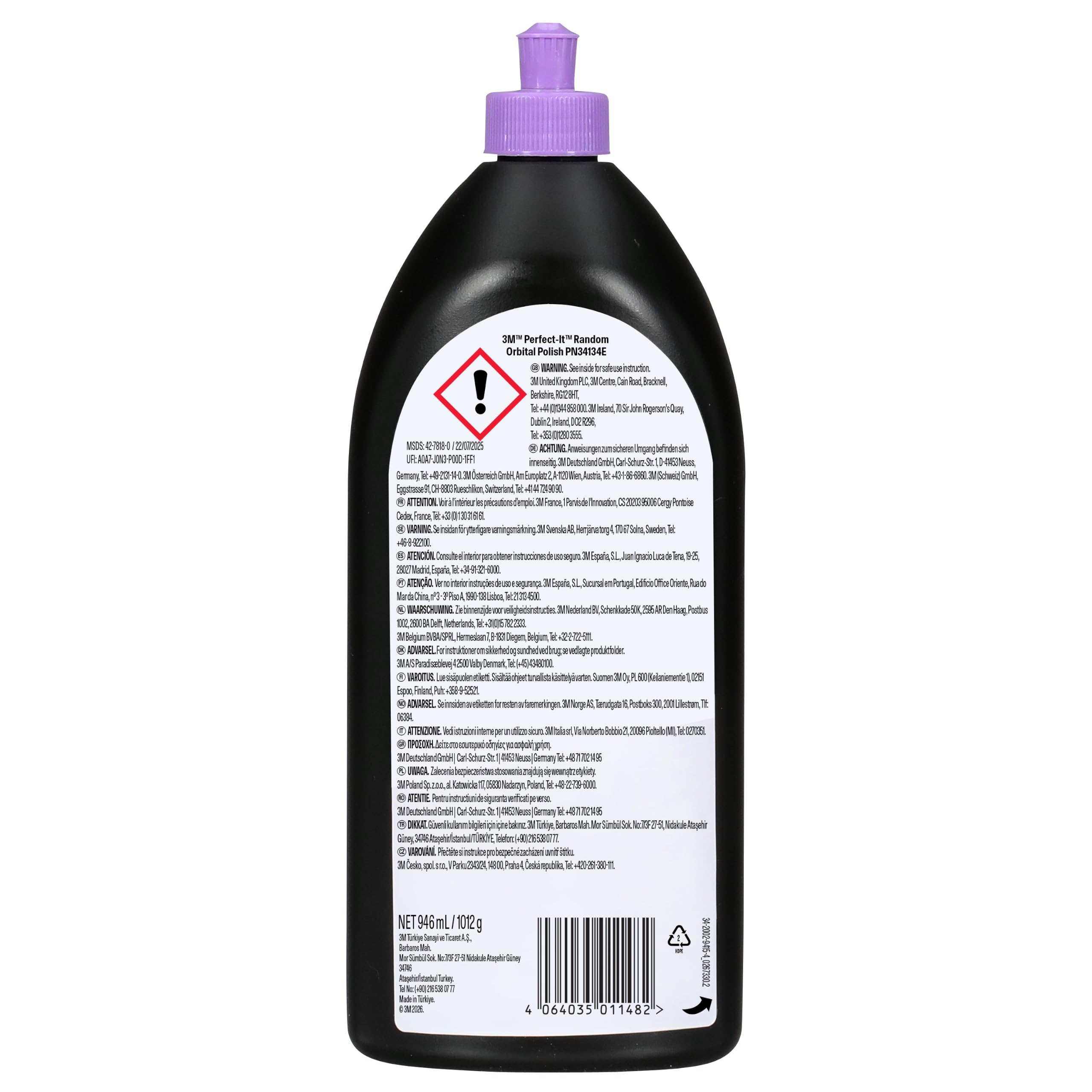 3M Perfect It Abrillantador para sistema rotorbital, 946 ml 34134E