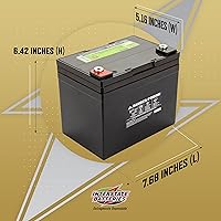 Vista 4 de Interstate Batteries 12V 35AH Sealed Lead Acid (SLA) AGM Deep Cycle Battery (DCM0035) Insert Terminals