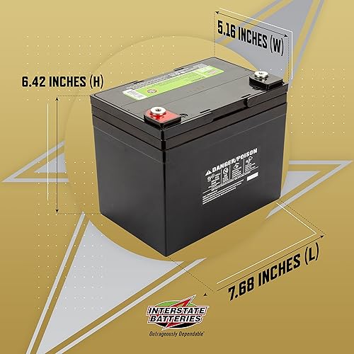 Miniatura 5 de Interstate Batteries - Batería AGM de ciclo profundo de 12V (LSA), con inserciones terminales