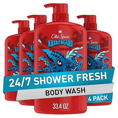 Miniatura 22 de Old Spice Jabón corporal limpiador para hombres, 3X Defense, 24/7 ducha fresca con aroma duradero, 2 en 1 para cuerpo y cara, Bearglove con aroma