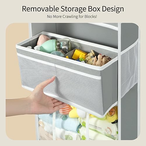 Miniatura 4 de Yecaye Organizador de 6 niveles sobre la puerta con contenedor desmontable, organizador colgante de puerta con ventanas transparentes,