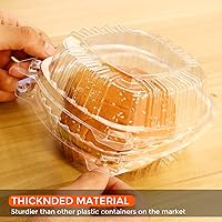 Vista 4 de 500 recipientes de plástico transparente con bisagras de 5.75 pulgadas, recipientes de plástico transparente para llevar, recipiente de comida