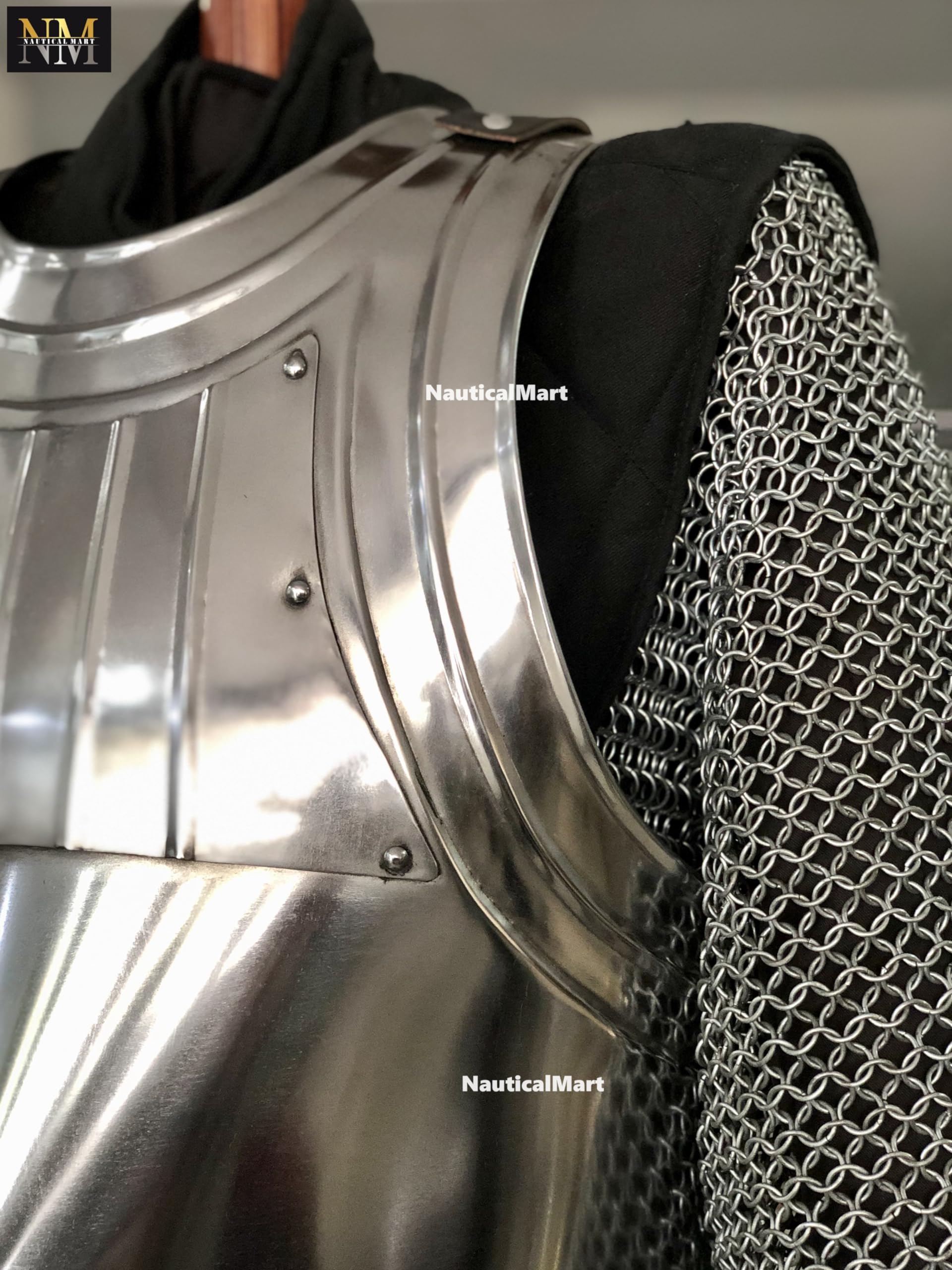 NauticalMart Medieval Breastplate Chestplate Custom Steel Wearable Knight Body Armor Cuirass Halloween Costume (Only Cuirass)