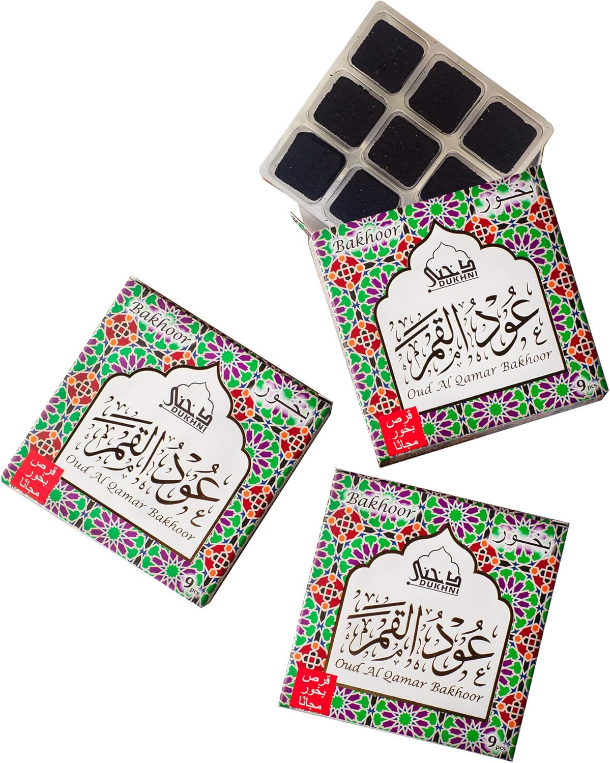 Dukhni Oud Al Qamar Bakhoor (3 Trays x 9 piece each) For home use