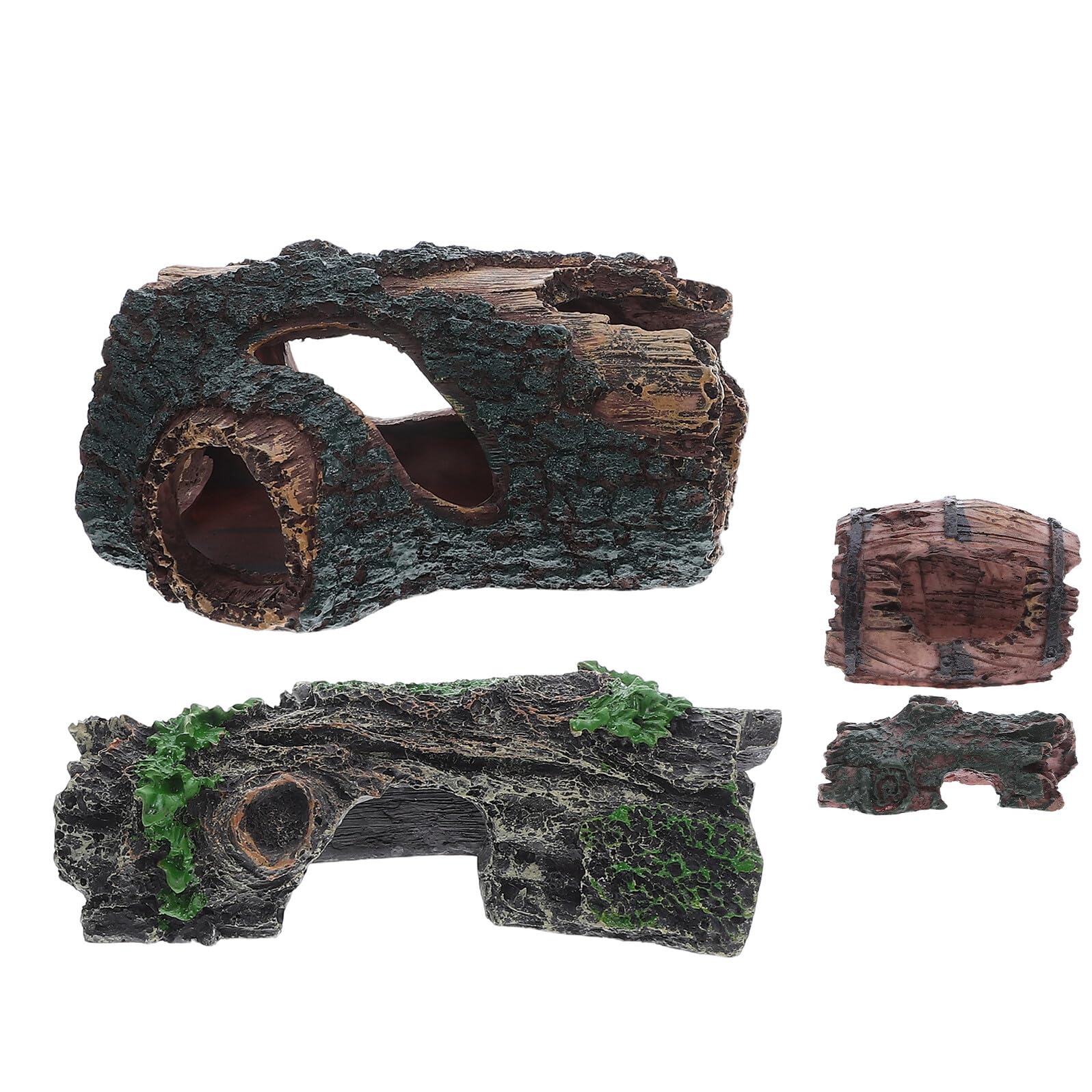 Mobestech 4pcs Driftwood for Aquarium Decor Large Resin Branches Fish Tank Landscaping Natural Driftwood Hideouts for Freshwater Aquatic