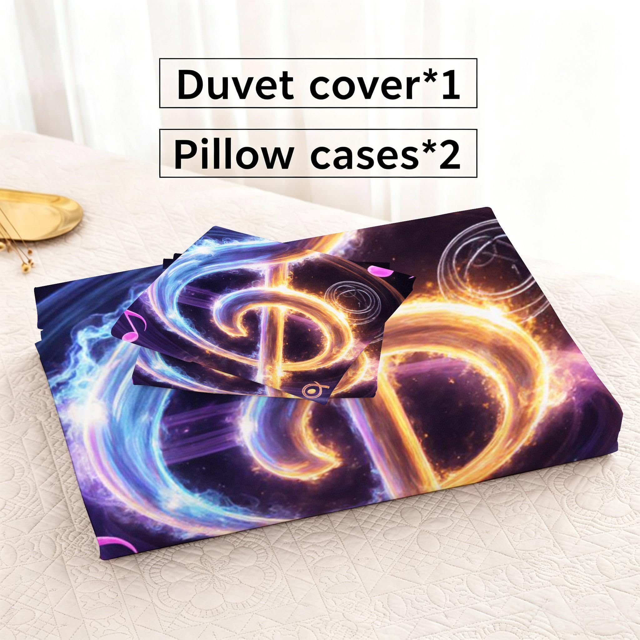 Funda Nórdica Cama 180, 240x260 cm Nota Musical Morada, AQ2208