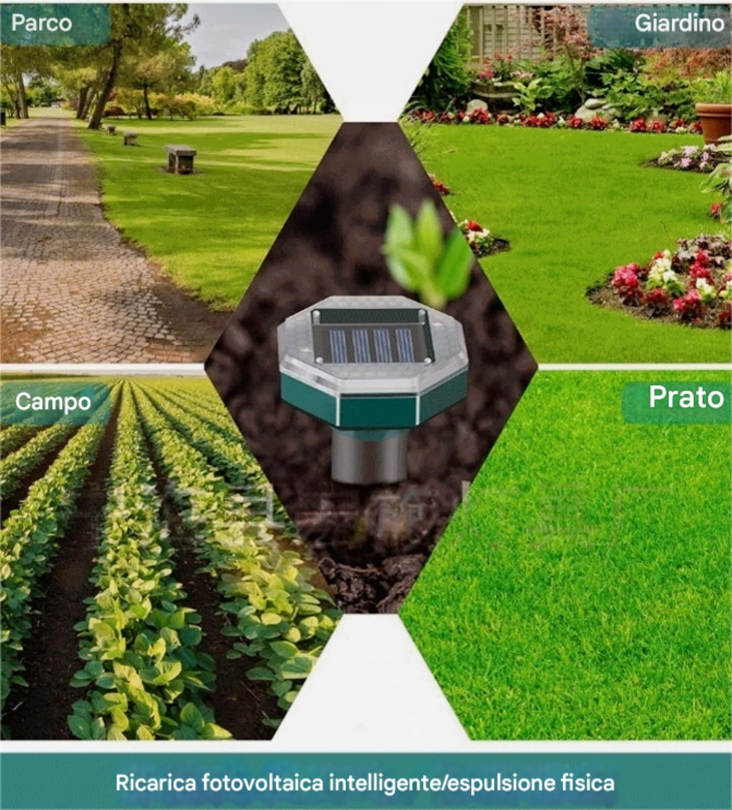 Repelente de topos ultrasónicos solares 8 piezas, repelente para ratones impermeable que aleja a los ratones de forma profesional. Adecuado para repeler serpientes y roedores en jardines y tierras