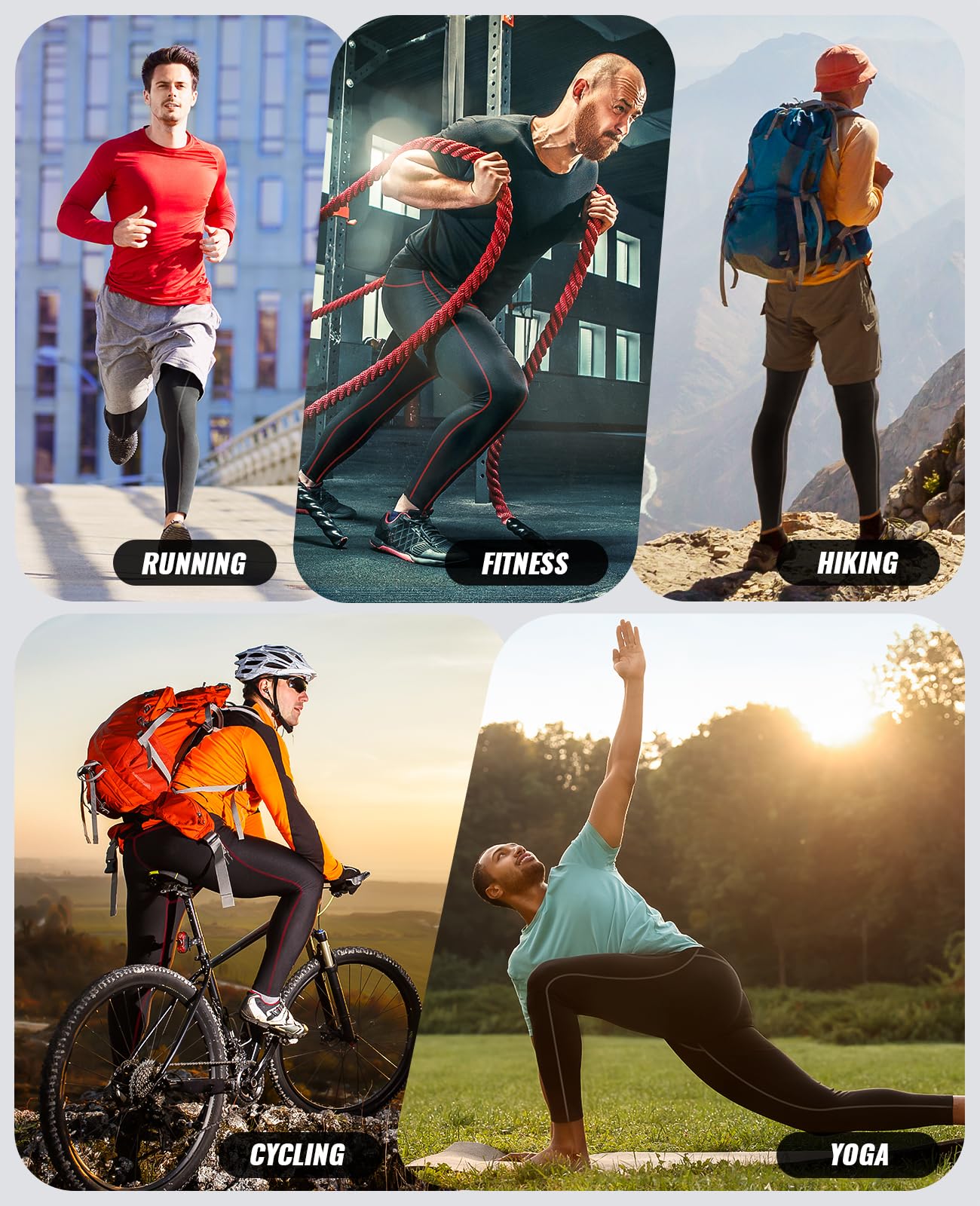 Niksa 2 Piezas Mallas Hombre Gym Leggings Deporte Pantalón Largo de Compresión Ropa Running Hombres