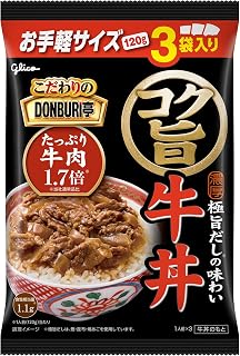 江崎格力高 精选DONBURI亭浓郁牛丼包 3食