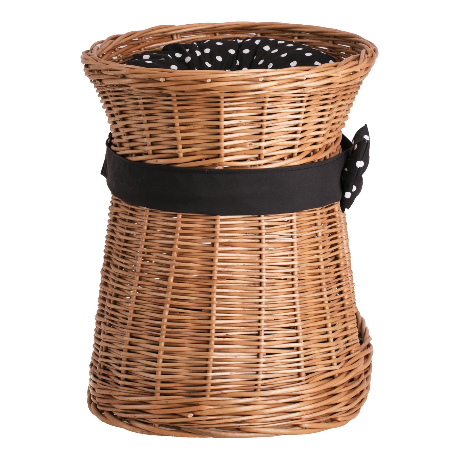 e-wicker24 481-50/PKo1 Katzenkorb aus Weide, Korb, honiggelb, 50 x 40 x 45 cm