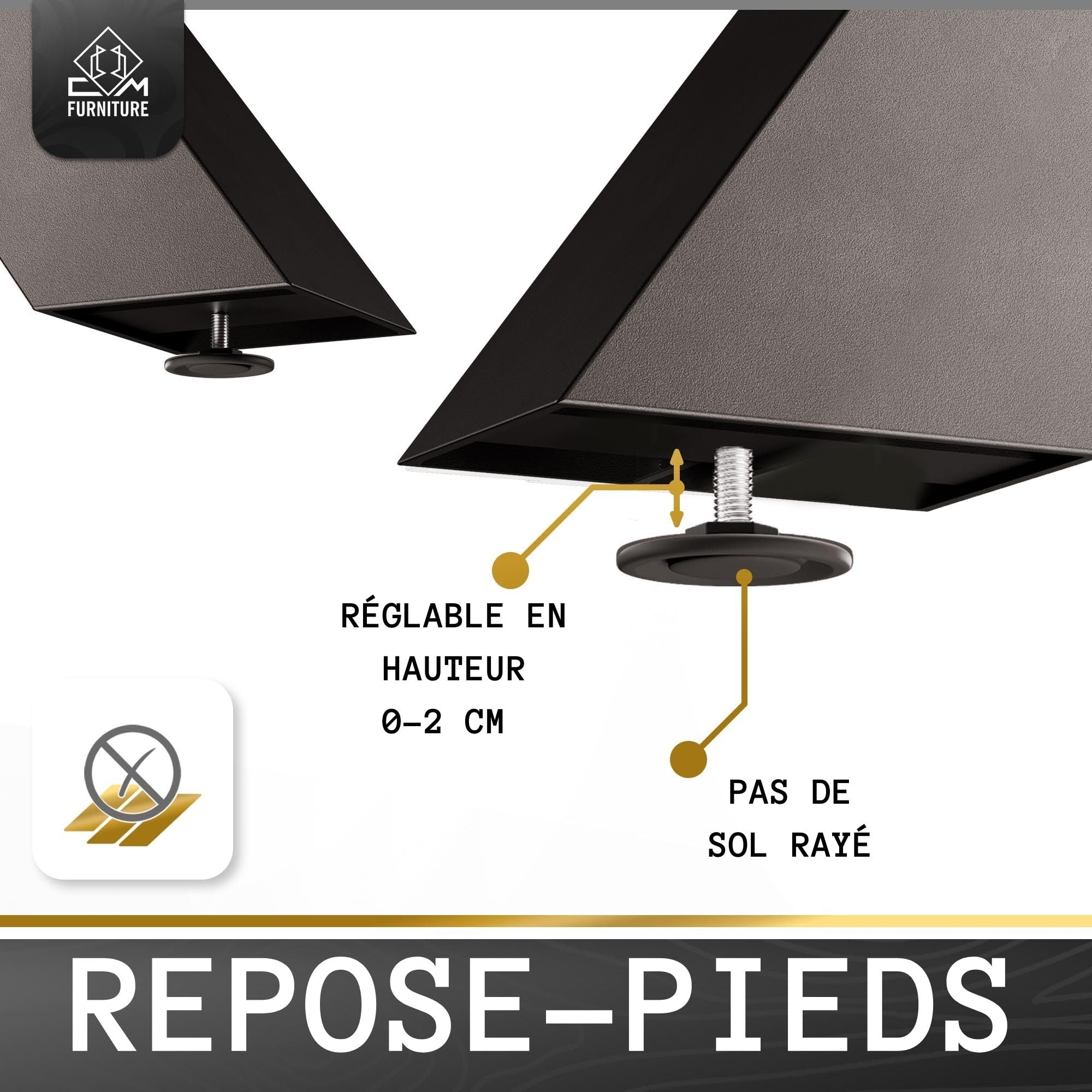 Pied de Table Mikado Spider Châssis de Table Hauteur 72 cm