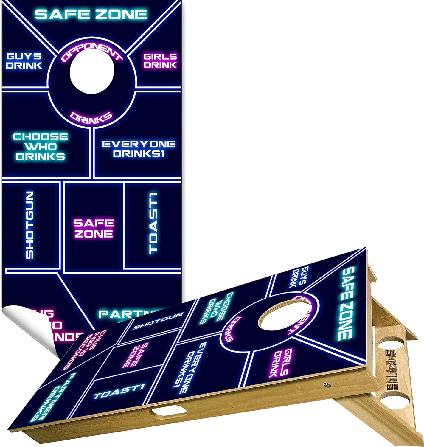 Cornhole Board Wraps, Cornhole Decals and Wraps for Boards (Set of 2), Cornhole Skins for Boards, Cornhole Board Covers