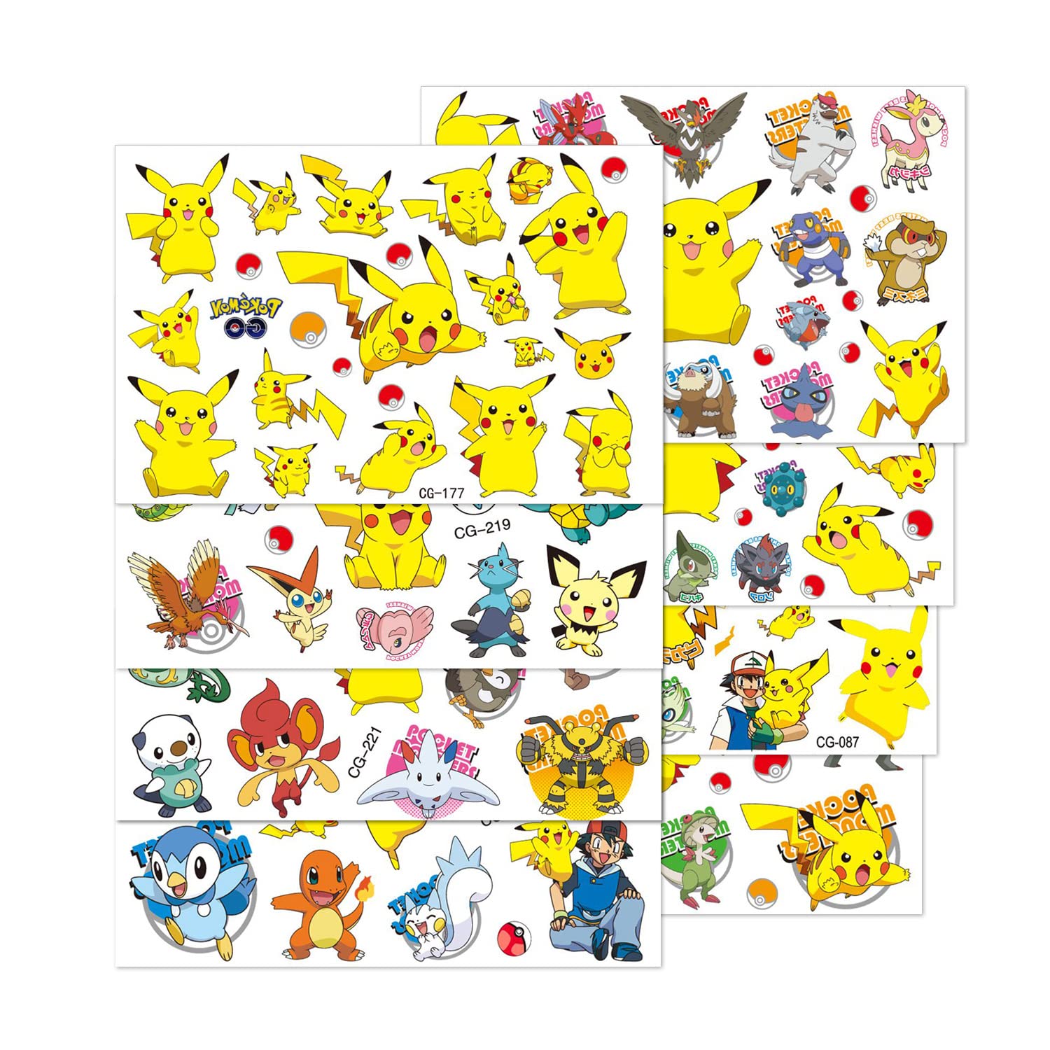 Buy Pokemon Temporary Tattoos Stickers for Kids cute cartoon Tattoos