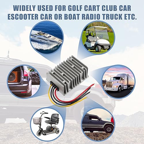 Miniatura 4 de X AUTOHAUX 36V/48V a 24V 30A Reductor Automático Buck Boost Step Down Up Regulador Transformador Universal para Carritos de Golf Scooters