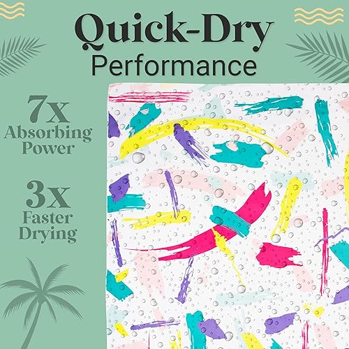 Miniatura 3 de Toalla de playa de microfibra, toallas de playa extra grandes, toallas de playa de secado rápido y absorbentes, de gran tamaño, toallas de playa