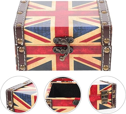 Miniatura 4 de Operitacx Caja de joyería Caja de almacenamiento para niños de la alcancía antigua de la PU