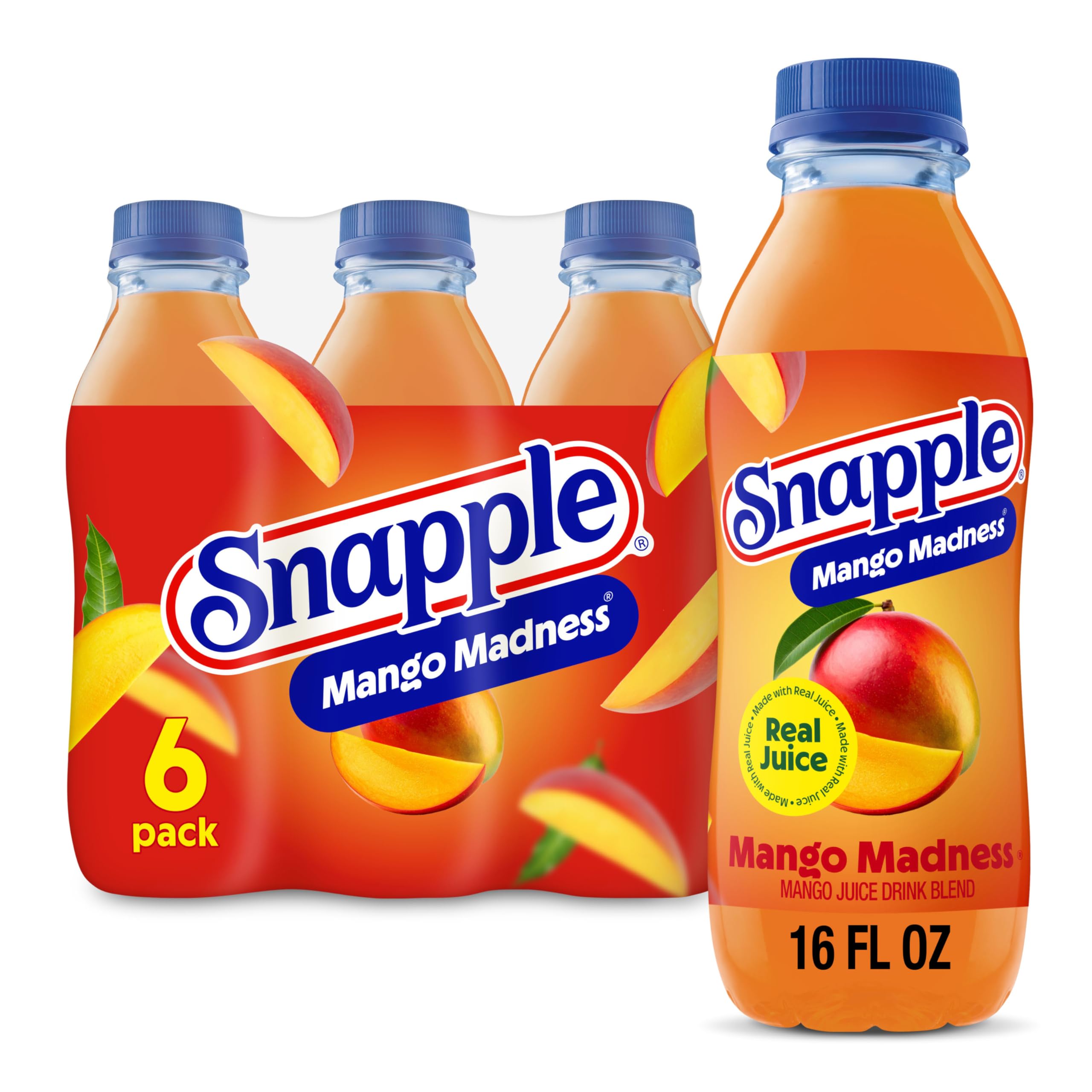 Amazon.com : Snapple Mango Madness, 16 fl oz recycled plastic