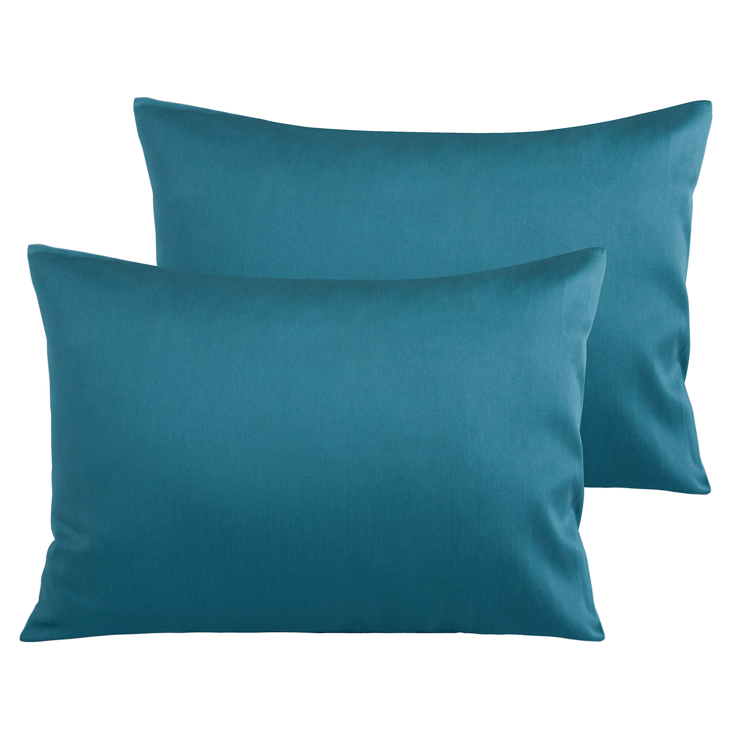 NTBAY Egyptian Cotton Toddler Pillowcases - Set of 2 - Travel Pillow Cases - 500 Thread Count Cotton 13x18 Pillow Covers - Envelope Closure Nursery Pillowcases, 13x18 Inches, Slate Blue