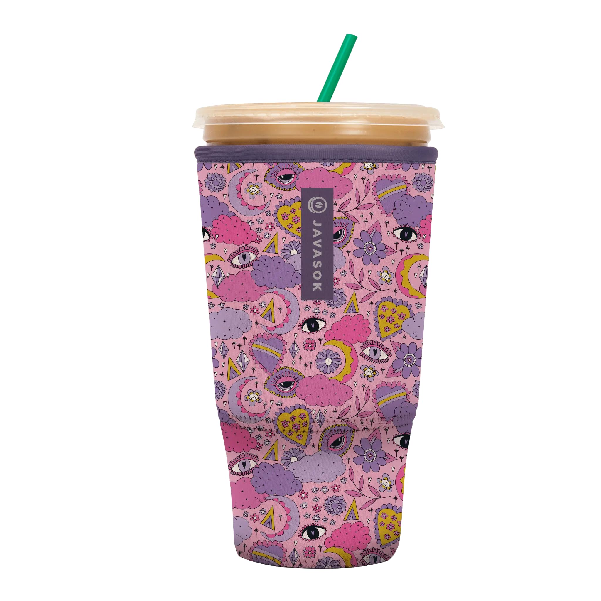 Sok It JavaSok Iced Coffee &amp; Cold Soda Insulated Neoprene Cup Sleeve (Space Mystic, XXLarge: 44-48oz)