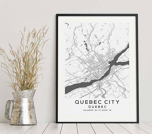 Miniatura 6 de Map of Quebec City, Quebec, Light 2 (18x24)
