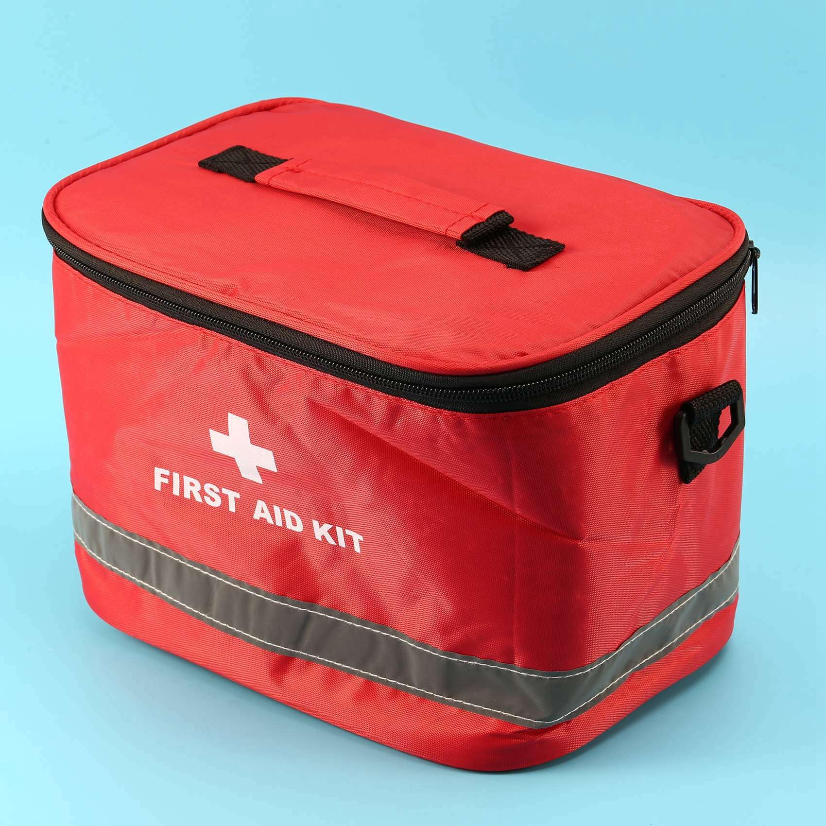 5 x kit de primeros auxilios al aire libre bolsa de camping bolsa de emergencia médica casa paquete rojo nylon llamativo símbolo bolsa