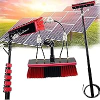 Vista 1 de Kit de extensión de poste alimentado por agua de 12 a 39 pies, cepillo limpiador de ventanas para exteriores, cepillo de limpieza de rociado de agua