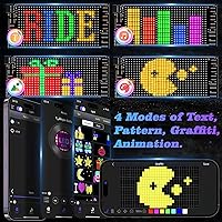 Vista 2 de Letrero LED de desplazamiento para coche, flexible, USB 5 V, control por aplicación Bluetooth, texto/animación programable