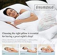 Vista 3 de Cuddledown Dreamstead Almohada de dormir de felpa, 550 de potencia de relleno, mezcla alternativa de plumón y plumón de pato 235 hilos 100%