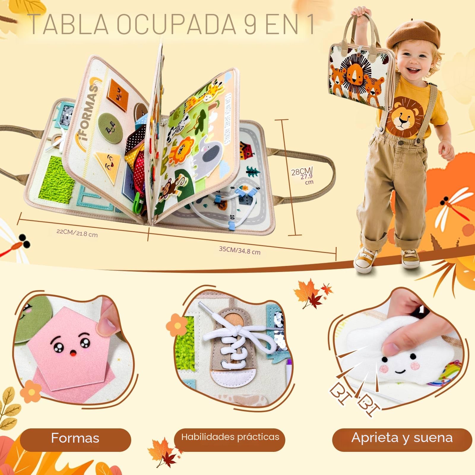 Busy Board, Juguetes Montessori 3 Años, Libros Niños 2 Años, Montessori 2 Años, Libros Montessori, Juegos Educativos Niños 3 Años, Busy Book, Regalos para NiñAs Cumpleaños
