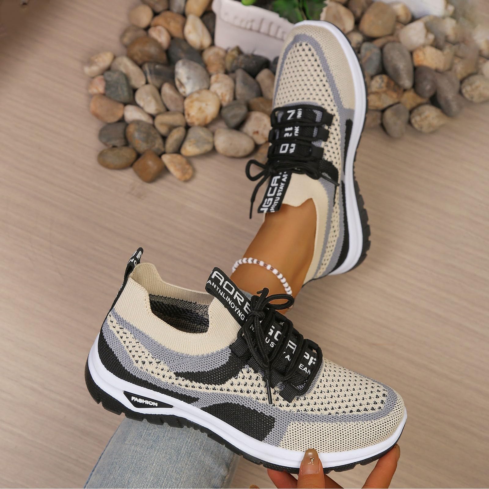 Sneakers da Donna Scarpe Ginnastica Sportive Traspiranti Passeggiata Casual Scarpe Antiscivolo Donna Leggero e Traspirante