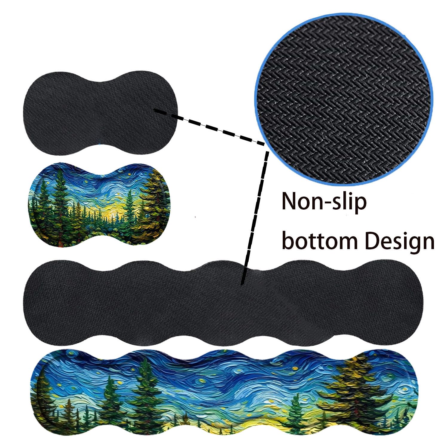 Juego de alfombrilla para teclado y mouse, alfombrilla de escritorio grande + reposamuñecas para teclado + alfombrilla para mouse + posavasos, fácil de escribir, alfombrilla antideslizante