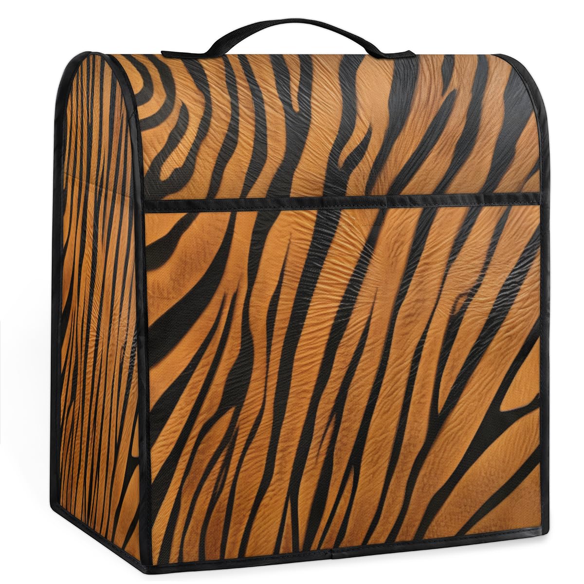 Coffee Maker Cover Animal Tiger Skin Kitchen Appliance Covers Small Appliance Covers Blender Cover Juicer Cover Dust Covers for Kitchen Appliances with Top Handle and Pockets,Washable,B810