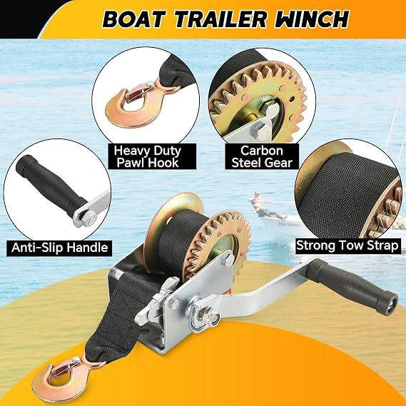 Hand Winch Boat Trailer Winch 800LBS
