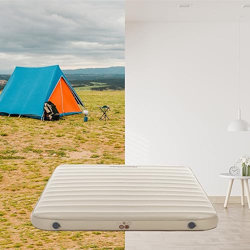 Miniatura 9 de Naturehike Colchón de aire autoinflable para acampar con mini bomba de aire portátil, colchón inflable para el hogar, camping, invitados doble