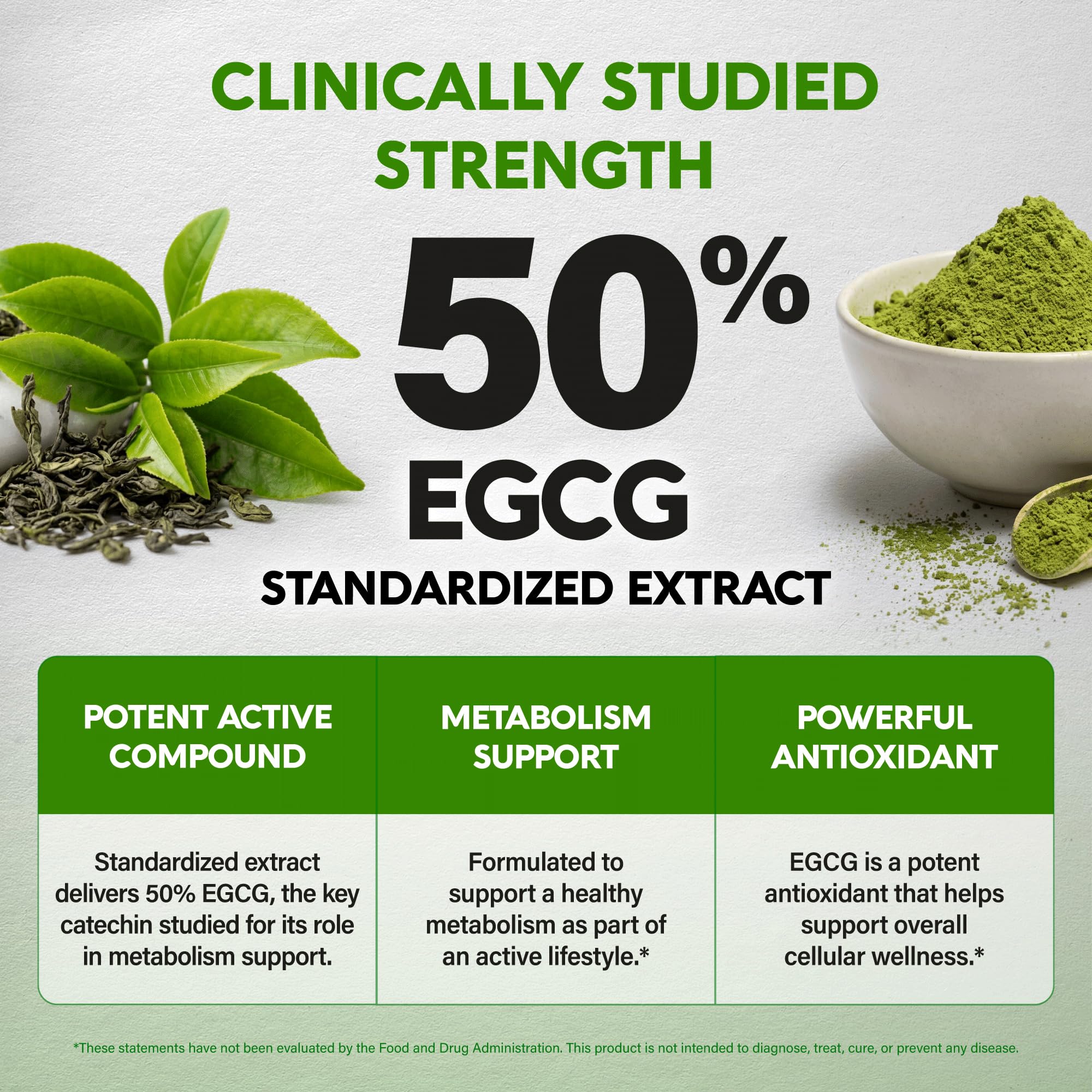 Green Tea Extract 20:1 + Green Coffee Bean & Apple Cider Vinegar - 120 Caps — Amazon image 7