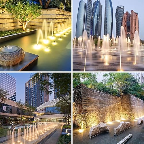 Miniatura 7 de Luz de fuente de 12 W, 12 V CC, blanco cálido, impermeable, grado IP68, luz LED de paisaje, adecuada para fuentes, cascadas, estanques y tierra de