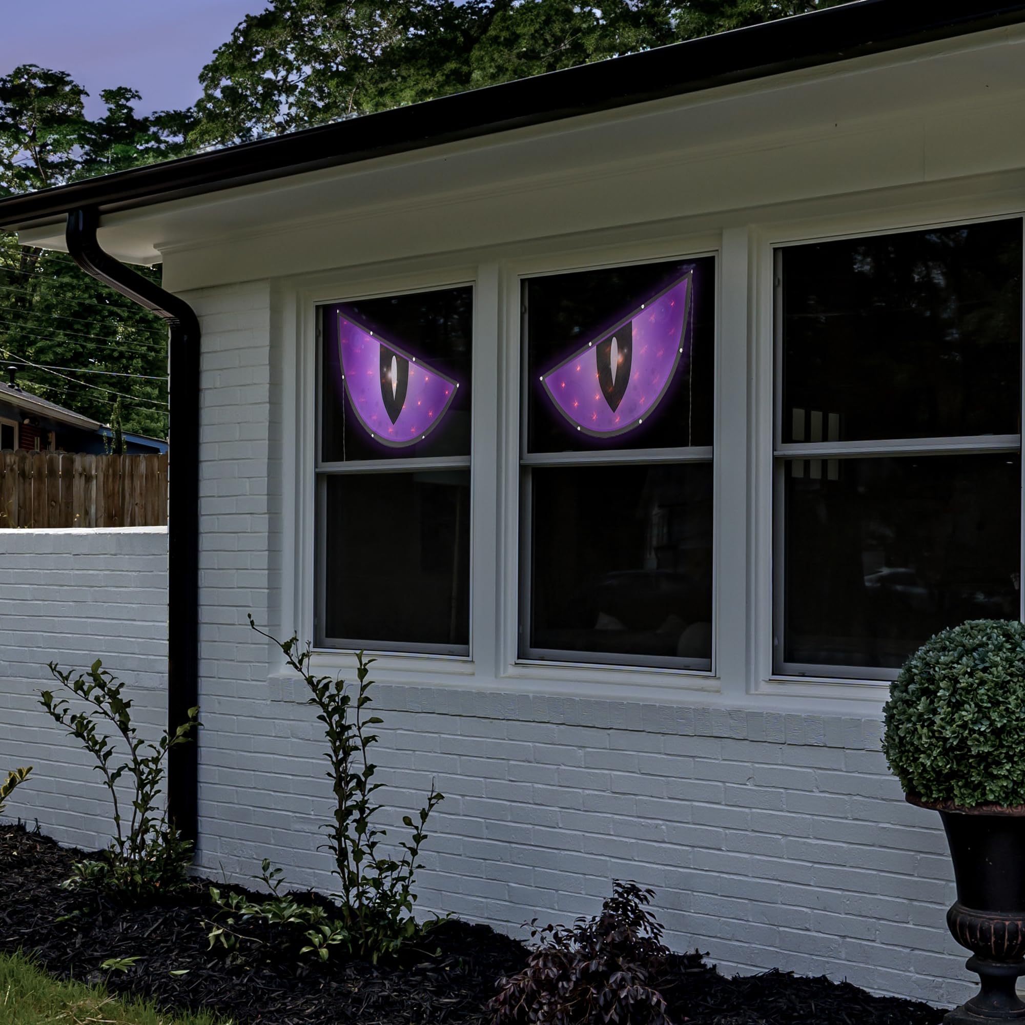 Lighted Halloween Window Silhouettes Northlight 13" Holographic