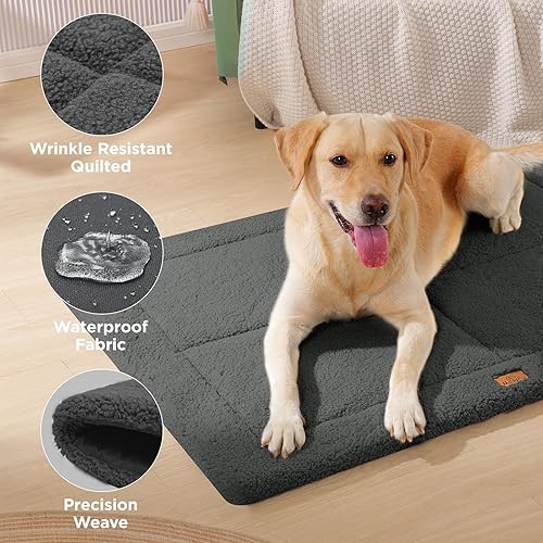 Miniatura 4 de Cama reversible para perros grandes, lavable y antideslizante, alfombra para mascotas, espuma de alta densidad y forro polar suave, para uso en