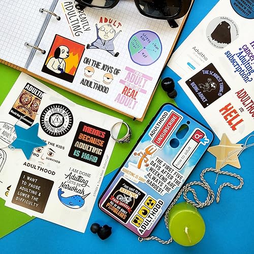 Miniatura 8 de BulbaCraft 100 calcomanías divertidas para adultos, adultos es duro, calcomanías divertidas para adultos, calcomanías de recompensa para adultos,