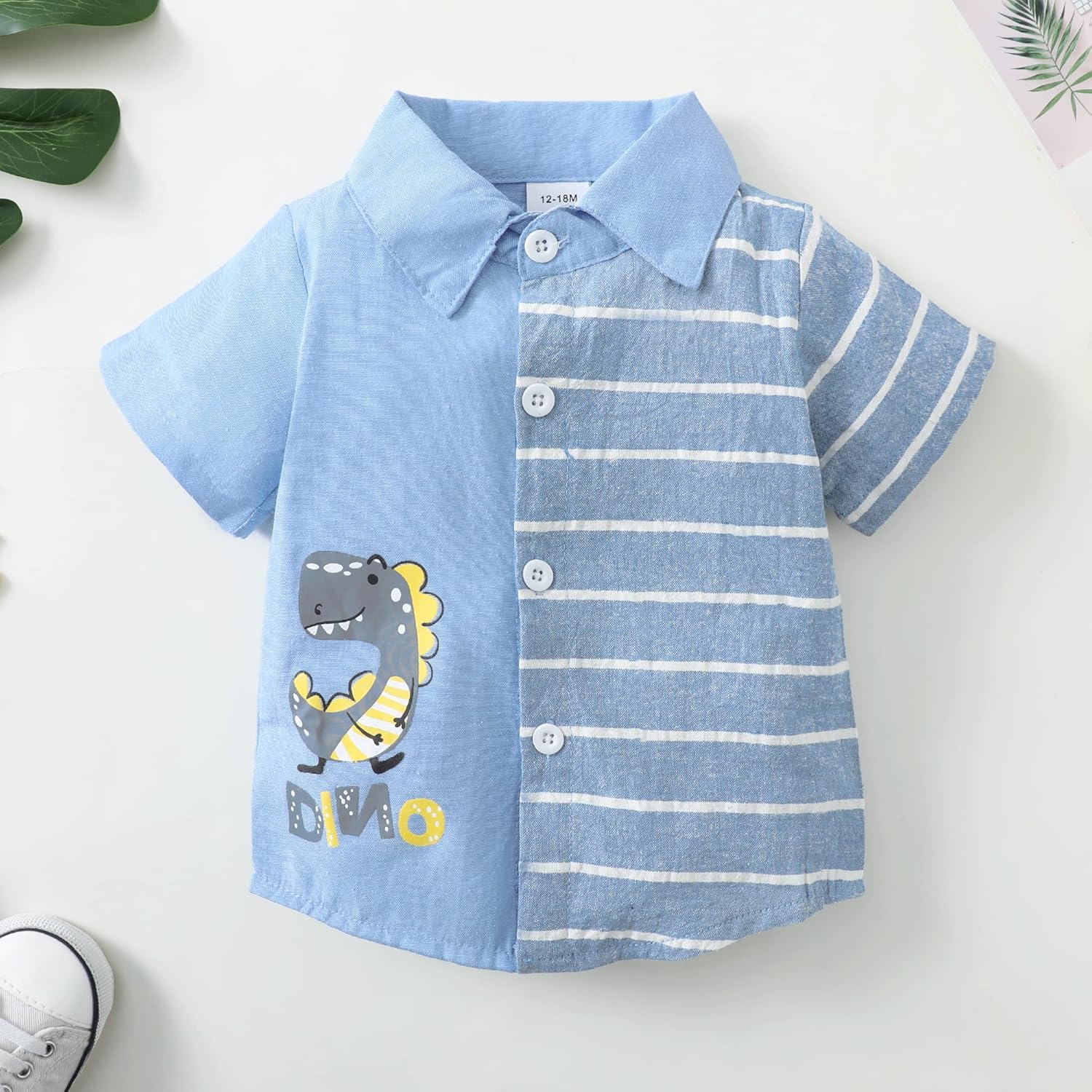 Toddler Boys Clothes Baby Boy Outfit Summer Shirt Little Boy Shorts Set Cotton Clothes for Boys - Image 6
