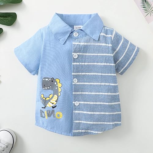 Miniatura 6 de Ropa para niños pequeños, conjunto de camisa de verano, pantalones cortos, ropa de algodón para niños pequeños