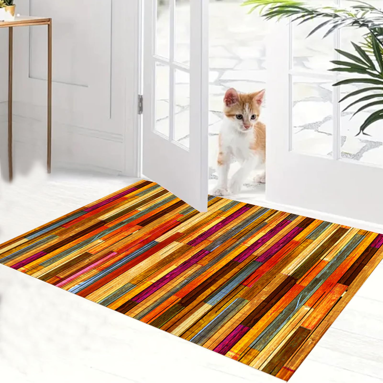 Dywan Chodnik Kuchenny Antypoślizgowy Dywan Korytarz Dywan Runner Chodnik Mata Wejście Dywan Długi Korytarz Mata Do Salonu Sypialnia Wejście Wewnętrzne 110 x 550 cm